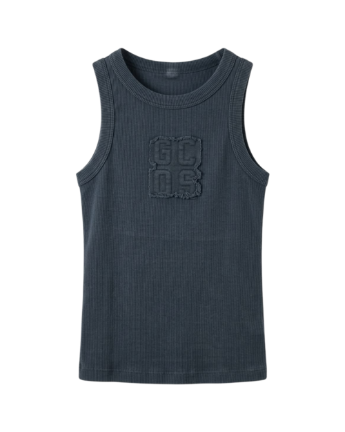 גופיה לוגו תפור מובלט GCDS