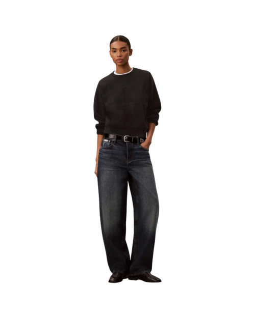 סוודר סוודר לוגו אוטומן Calvin Klein Jeans שחור